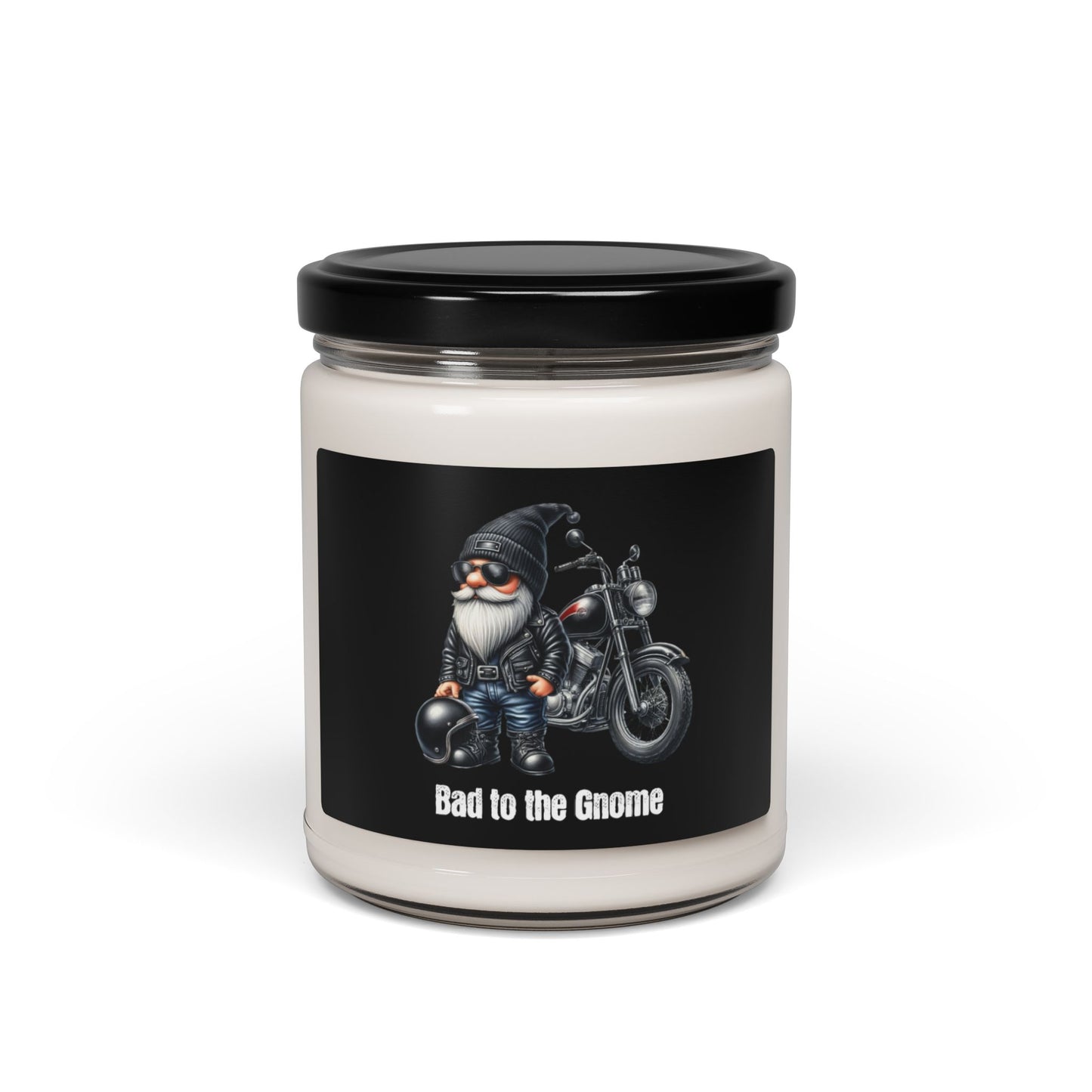 Bad to the Gnome motorcycle candle. Designed by Steel Spirit.