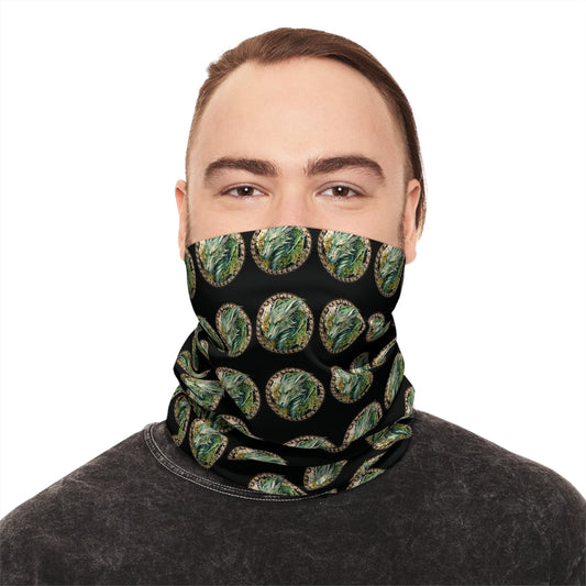 Dragon with Motorcycle chain neck gaiter by Steel Spirit