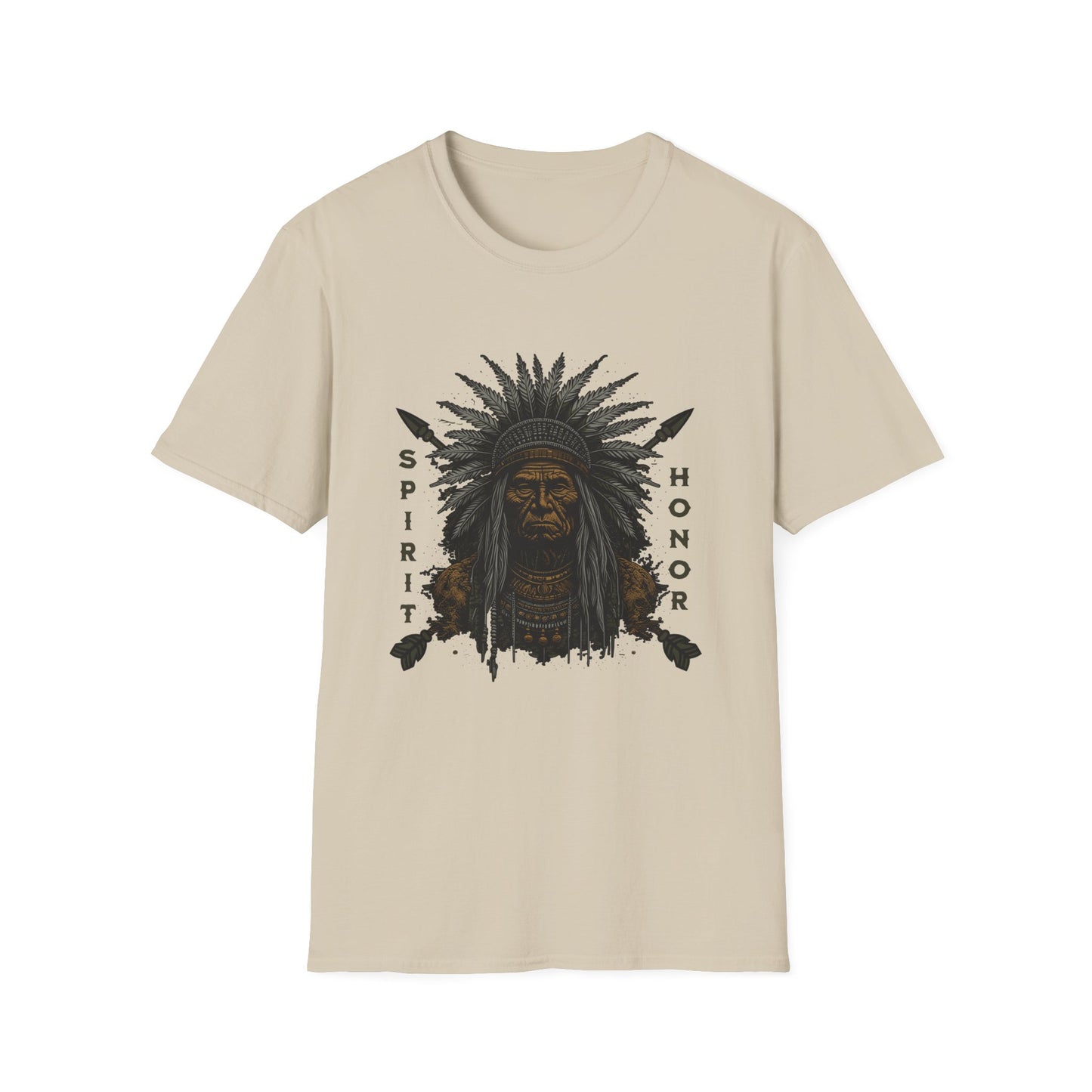 Native American with headdress motorcycle t-shirt. Designed by Steel Spirit.